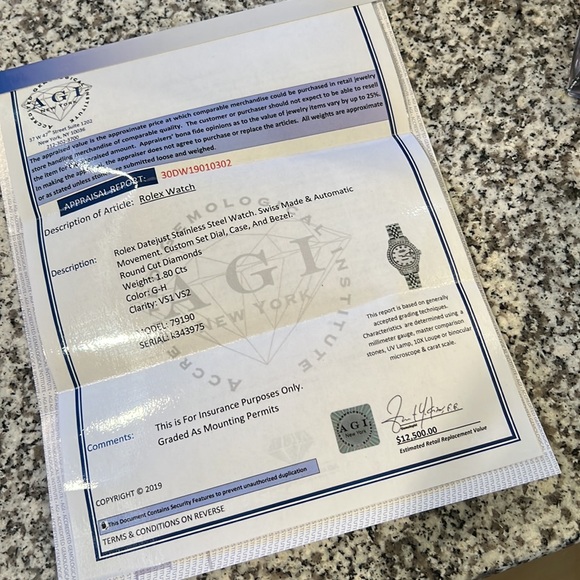 SOLD Rolex Ladies 1.8 Carat Diamond Datejust Watch with Box & Appraisal - Picture 5 of 15